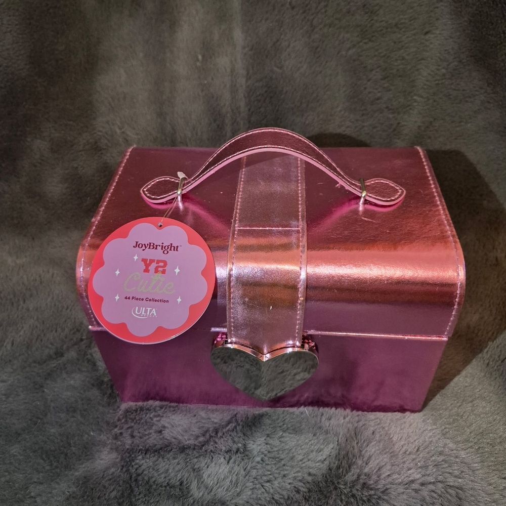Ulta Beauty JoyBright Y2 Cute Pink Makeup Case 44 Piece Set